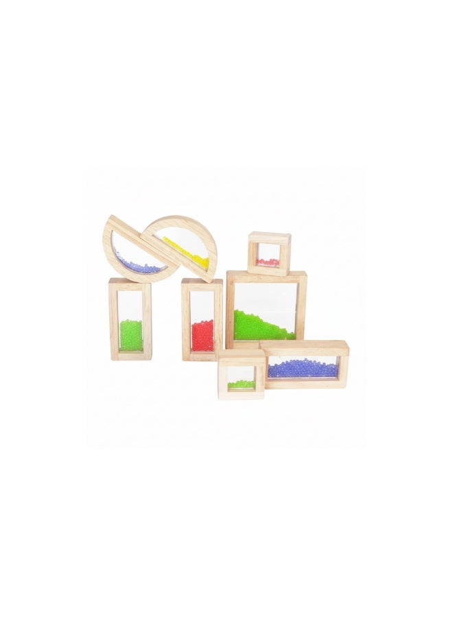 SnuzzleMart Sensory Sound Blocks Wooden & Acrylic Set – 8 Pieces - Image 3